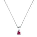 Compass Point Ruby Solitaire Pendant (0.22 CTW) Top Dynamic View