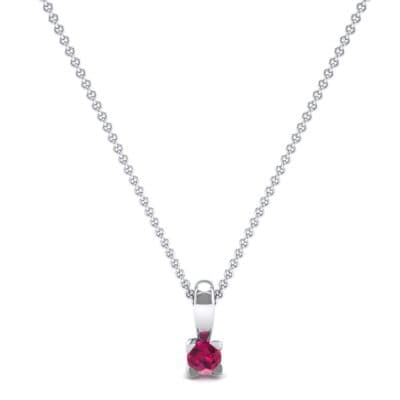 Compass Point Ruby Solitaire Pendant (0.22 CTW) Top Dynamic View