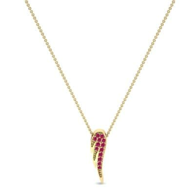 Angel Wing Ruby Pendant (0.22 CTW) Perspective View