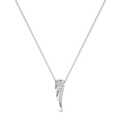 Angel Wing Crystal Pendant (0.22 CTW) Perspective View