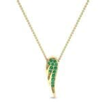 Angel Wing Emerald Pendant (0.22 CTW) Top Dynamic View
