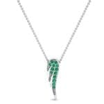 Angel Wing Emerald Pendant (0.22 CTW) Top Dynamic View