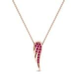 Angel Wing Ruby Pendant (0.22 CTW) Top Dynamic View