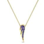 Angel Wing Blue Sapphire Pendant (0.22 CTW) Top Dynamic View
