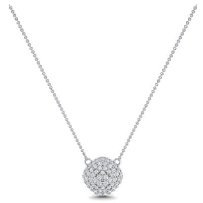 Pave Tilted Cushion Diamond Pendant (0.71 CTW) Perspective View