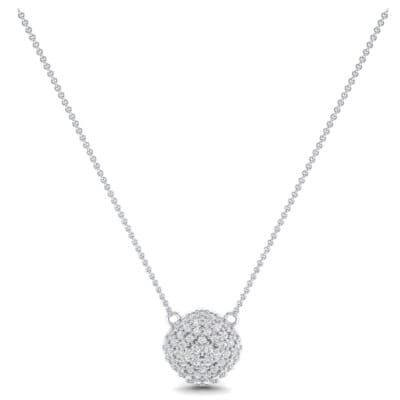Pave Tilted Cushion Diamond Pendant (0.71 CTW) Perspective View