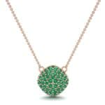 Pave Tilted Cushion Emerald Pendant (0.9 CTW) Top Dynamic View