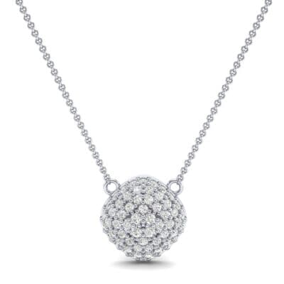 Pave Tilted Cushion Diamond Pendant (0.71 CTW) Top Dynamic View