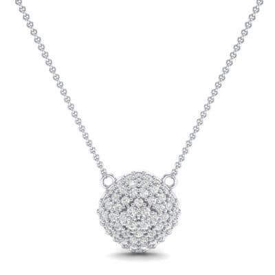 Pave Tilted Cushion Diamond Pendant (0.71 CTW) Top Dynamic View