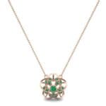 Cut Out Flower Emerald Pendant (0.49 CTW) Perspective View