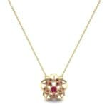 Cut Out Flower Ruby Pendant (0.49 CTW) Perspective View