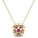 Cut Out Flower Ruby Pendant (0.49 CTW) Top Dynamic View