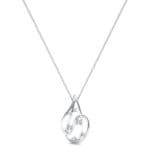 Swirl Prong-Set Crystal Pendant (0.28 CTW) Perspective View