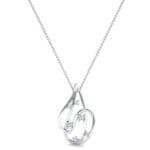 Swirl Prong-Set Crystal Pendant (0.28 CTW) Top Dynamic View