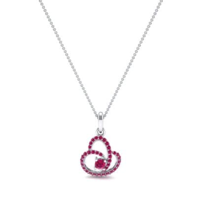 Rolling Curve Ruby Pendant (0.7 CTW) Perspective View