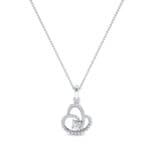 Rolling Curve Crystal Pendant (0.7 CTW) Perspective View