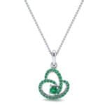Rolling Curve Emerald Pendant (0.7 CTW) Top Dynamic View
