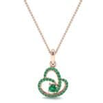 Rolling Curve Emerald Pendant (0.7 CTW) Top Dynamic View