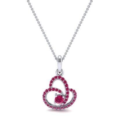 Rolling Curve Ruby Pendant (0.7 CTW) Top Dynamic View