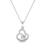 Rolling Curve Crystal Pendant (0.7 CTW) Top Dynamic View