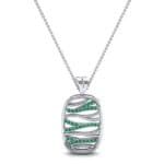 Rivers Emerald Tablet Pendant (0.28 CTW) Top Dynamic View