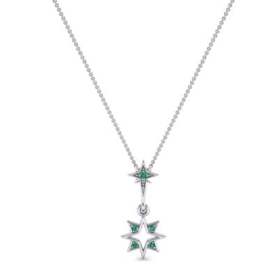 Falling Star Emerald Pendant (0.08 CTW) Perspective View