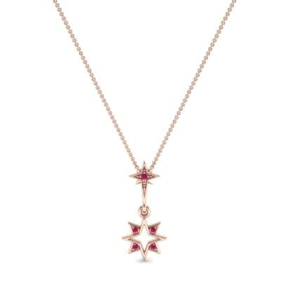 Falling Star Ruby Pendant (0.08 CTW) Perspective View