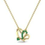 Butterfly Emerald Pendant (0.07 CTW) Top Dynamic View
