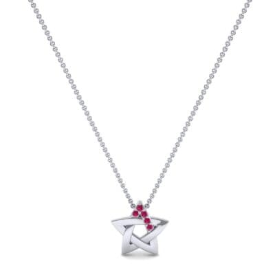 Pentagram Ruby Pendant (0.06 CTW) Perspective View