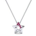 Pentagram Ruby Pendant (0.06 CTW) Top Dynamic View