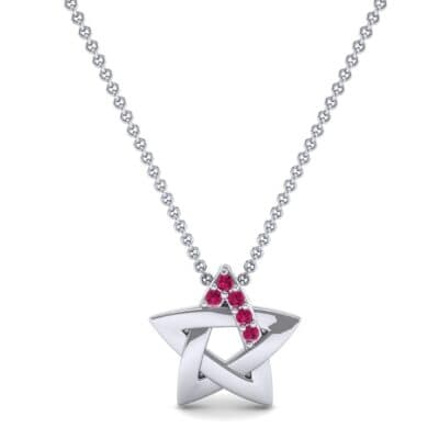 Pentagram Ruby Pendant (0.06 CTW) Top Dynamic View