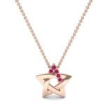 Pentagram Ruby Pendant (0.06 CTW) Top Dynamic View
