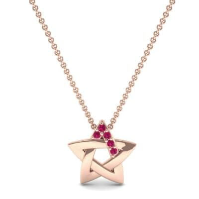 Pentagram Ruby Pendant (0.06 CTW) Top Dynamic View