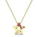 Pentagram Ruby Pendant (0.06 CTW) Top Dynamic View