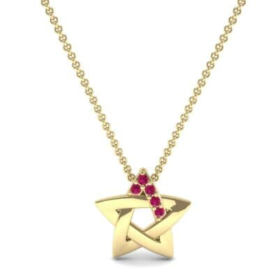 Pentagram Ruby Pendant (0.06 CTW) Top Dynamic View