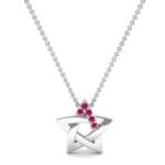 Pentagram Ruby Pendant (0.06 CTW) Top Dynamic View