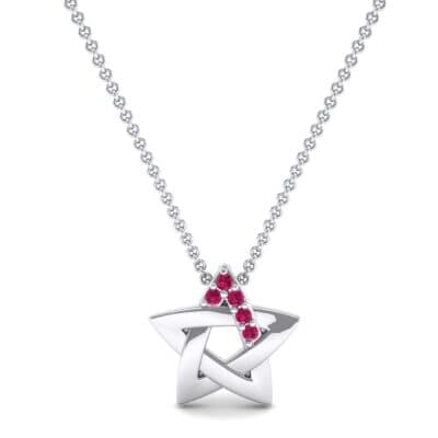 Pentagram Ruby Pendant (0.06 CTW) Top Dynamic View