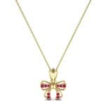 Bow Ruby Pendant (0.16 CTW) Perspective View