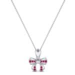 Bow Ruby Pendant (0.16 CTW) Perspective View