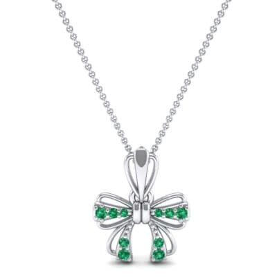 Bow Emerald Pendant (0.16 CTW) Top Dynamic View