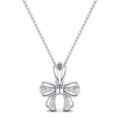 Bow Crystal Pendant (0.16 CTW) Top Dynamic View