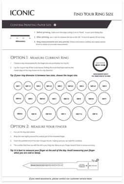 Iconic Ring Sizer Guide