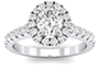 Halo center stone with surrounding diamonds 