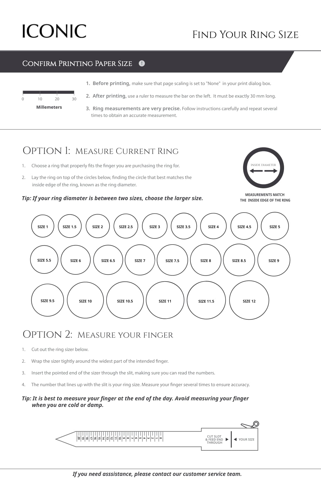 Ring Sizer Guide