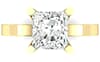 Solitaire diamond jewelry set in a narrow band looking big on your finger