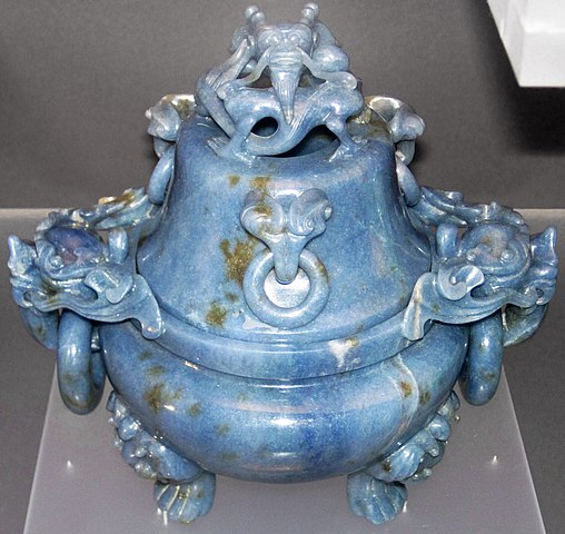 508px Blue Jadeitite Chinese Incense Burner (qing Period, 1644 1911) 1 (49167533017)