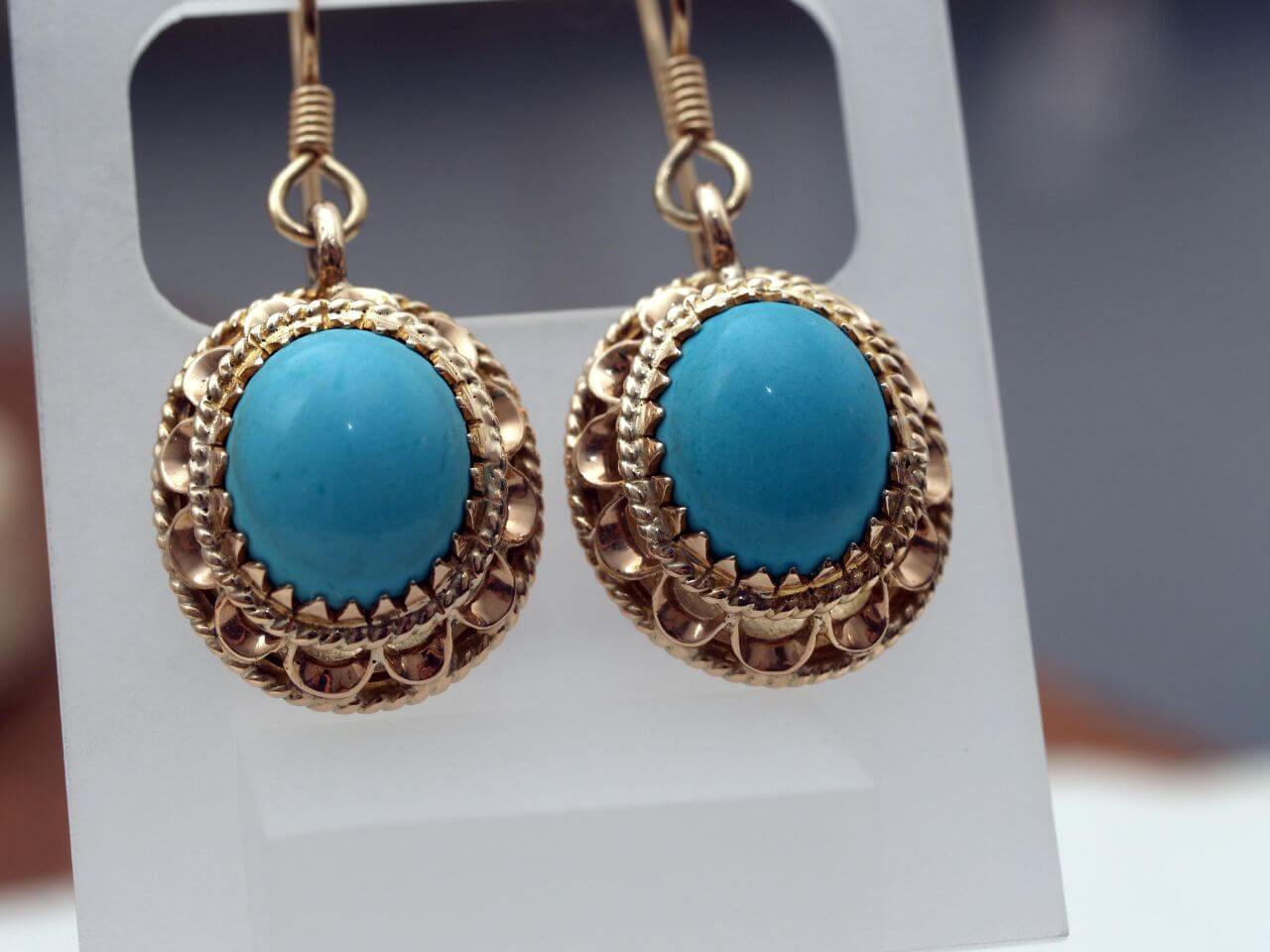 Sleeping Beauty Turquoise Stud Earrings | Made in Earth US