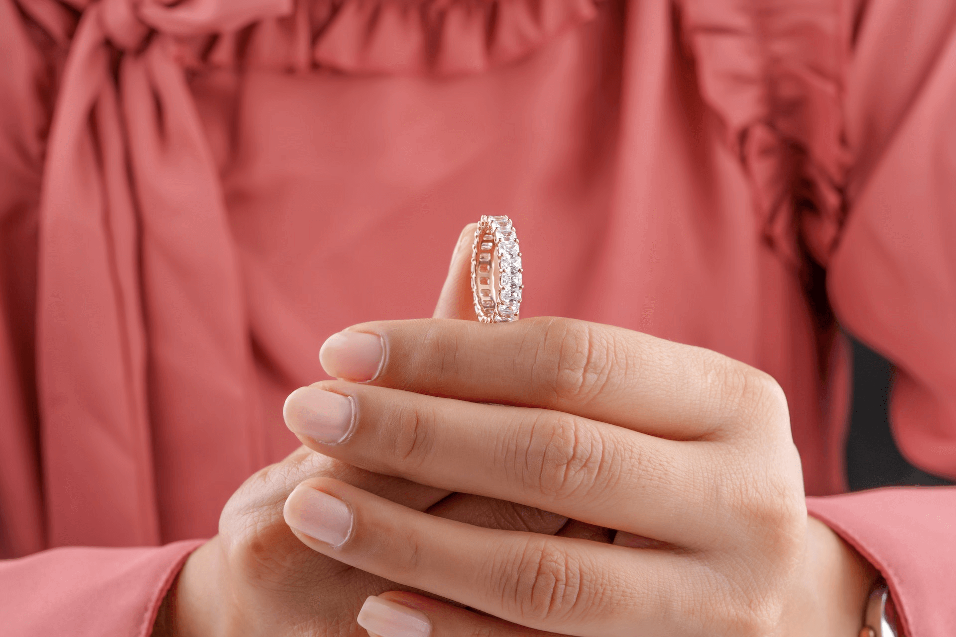 Sleek Lab Grown Diamond Eternity Ring | Fiona Diamonds